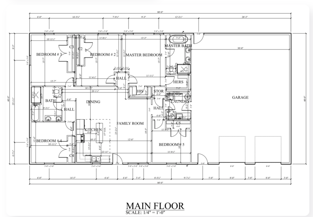 barndominium floor plan with garage